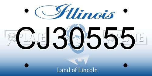 CJ30555 Illinois License Plate