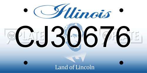 CJ30676 Illinois License Plate