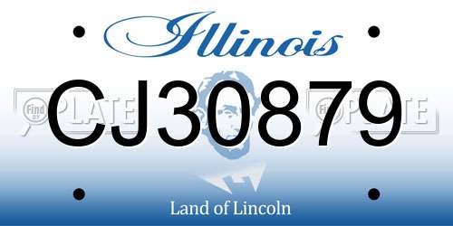 CJ30879 Illinois License Plate