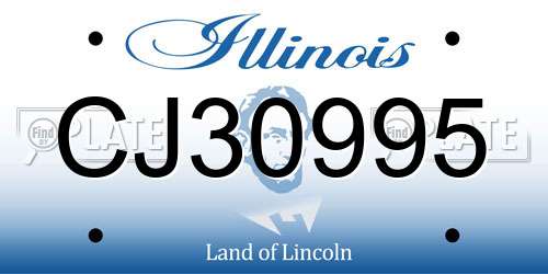 CJ30995 Illinois License Plate