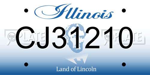 CJ31210 Illinois License Plate