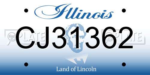 CJ31362 Illinois License Plate