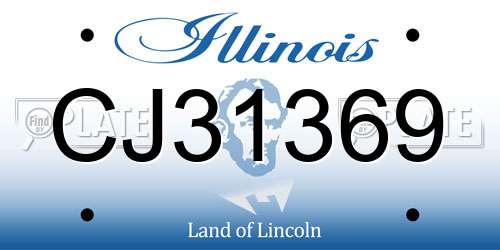 CJ31369 Illinois License Plate