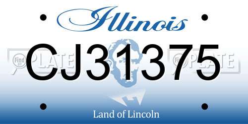 CJ31375 Illinois License Plate