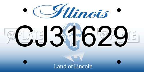 CJ31629 Illinois License Plate