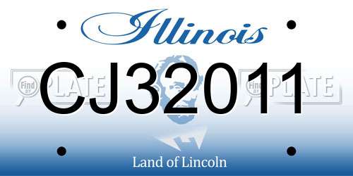 CJ32011 Illinois License Plate