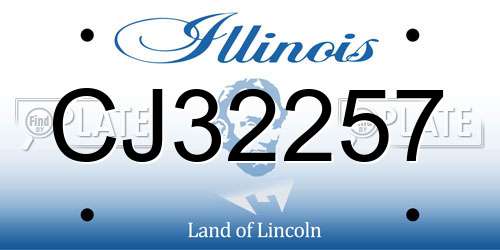 CJ32257 Illinois License Plate