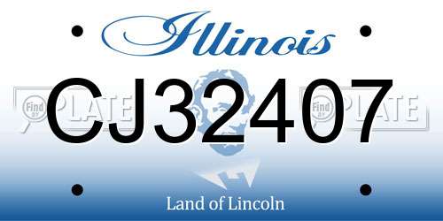 CJ32407 Illinois License Plate