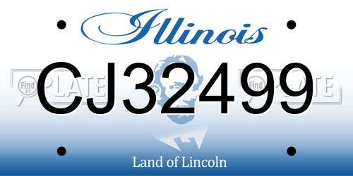 CJ32499 Illinois License Plate