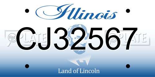CJ32567 Illinois License Plate