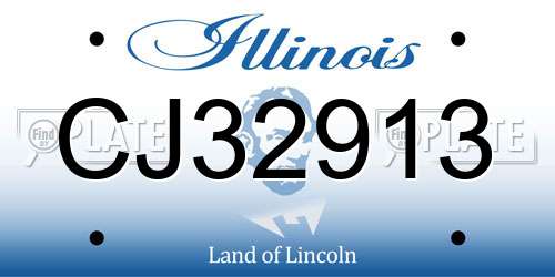 CJ32913 Illinois License Plate