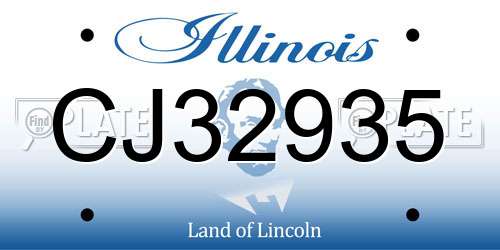 CJ32935 Illinois License Plate