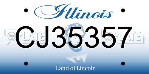 CJ35357 Illinois License Plate