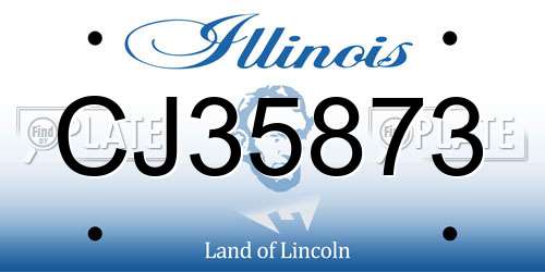 CJ35873 Illinois License Plate