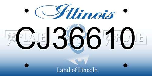 CJ36610 Illinois License Plate