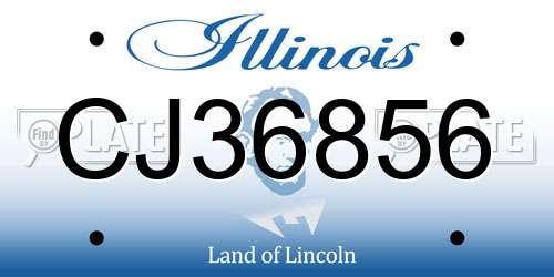 CJ36856 Illinois License Plate