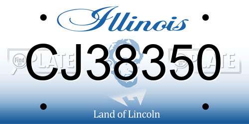 CJ38350 Illinois License Plate