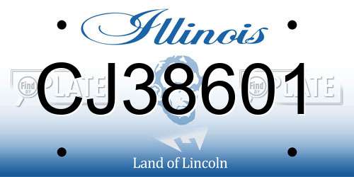 CJ38601 Illinois License Plate