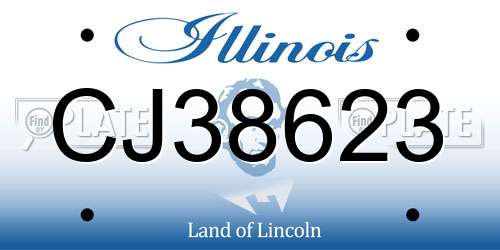 CJ38623 Illinois License Plate