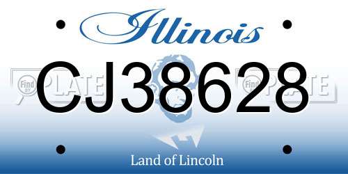 CJ38628 Illinois License Plate