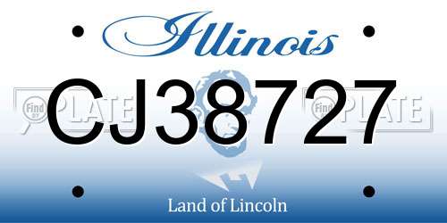 CJ38727 Illinois License Plate