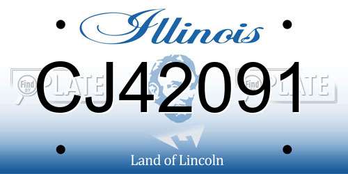 CJ42091 Illinois License Plate
