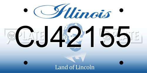 CJ42155 Illinois License Plate