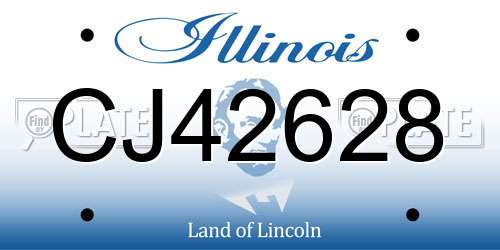 CJ42628 Illinois License Plate