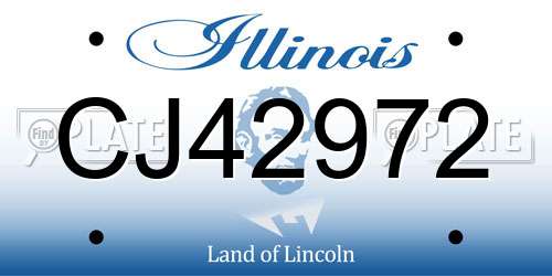CJ42972 Illinois License Plate