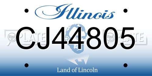 CJ44805 Illinois License Plate