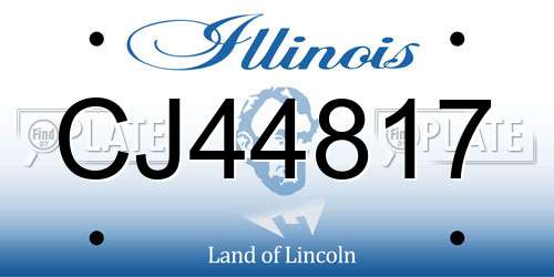 CJ44817 Illinois License Plate