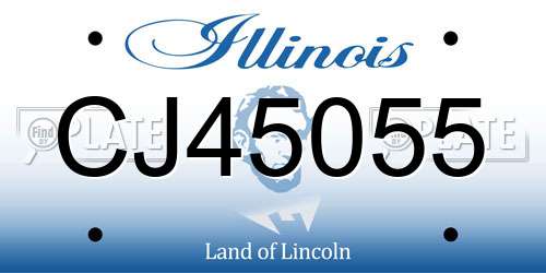 CJ45055 Illinois License Plate