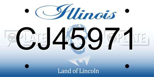 CJ45971 Illinois License Plate