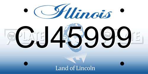 CJ45999 Illinois License Plate