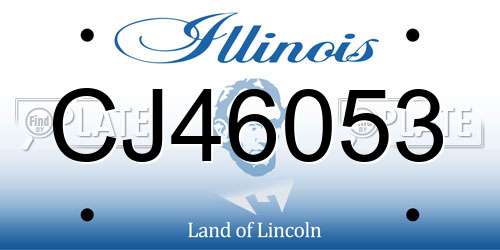 CJ46053 Illinois License Plate