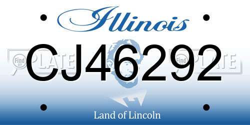 CJ46292 Illinois License Plate