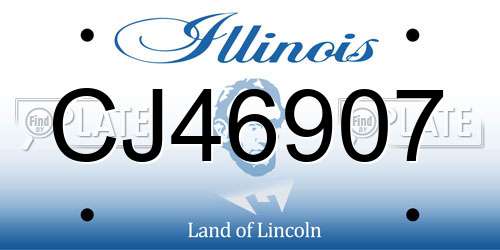 CJ46907 Illinois License Plate