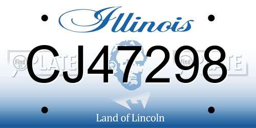 CJ47298 Illinois License Plate