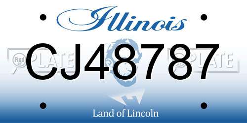 CJ48787 Illinois License Plate