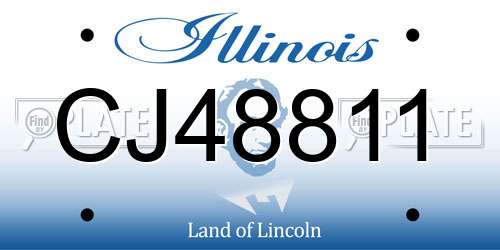 CJ48811 Illinois License Plate