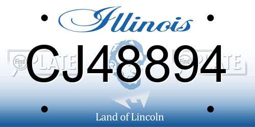CJ48894 Illinois License Plate