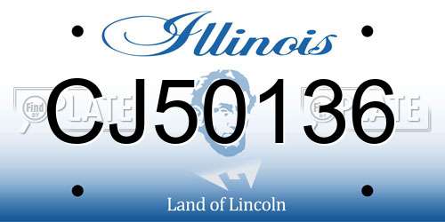CJ50136 Illinois License Plate
