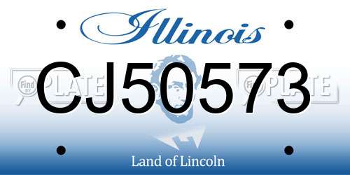CJ50573 Illinois License Plate
