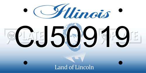CJ50919 Illinois License Plate