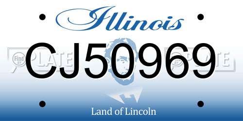 CJ50969 Illinois License Plate