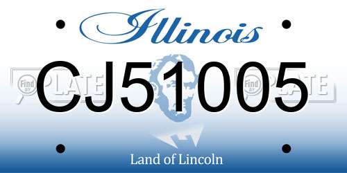 CJ51005 Illinois License Plate