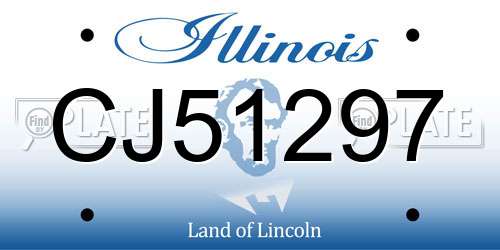 CJ51297 Illinois License Plate