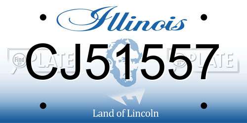CJ51557 Illinois License Plate