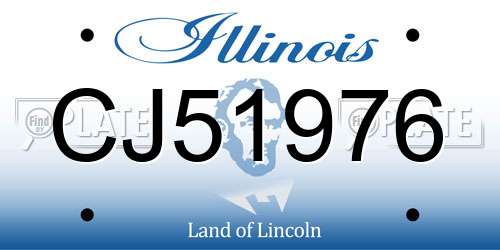 CJ51976 Illinois License Plate