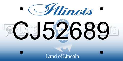 CJ52689 Illinois License Plate
